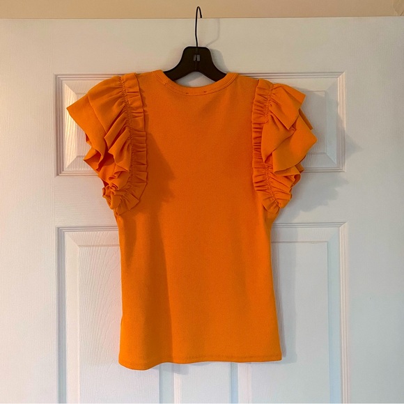 Express Ruffle Cap Sleeve Top - Picture 3 of 3